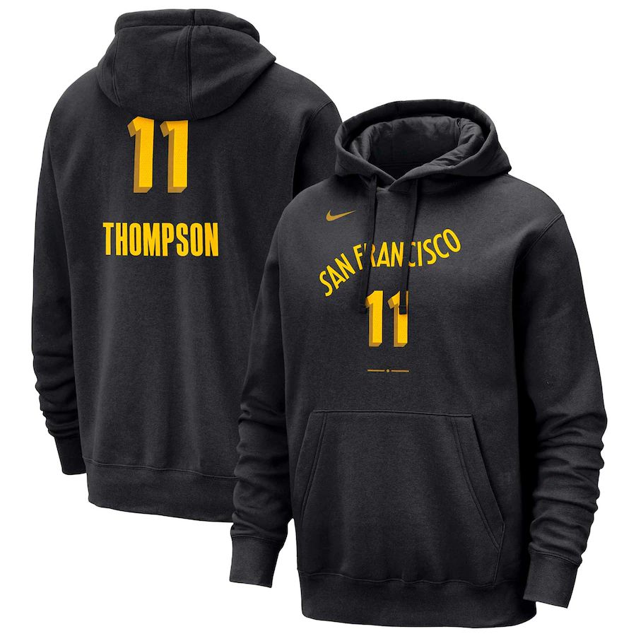 Men Golden State Warriors #11 Thompson Black Nike Season city version Sweatshirts 23-24 NBA Jersey->milwaukee bucks->NBA Jersey